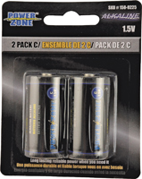 PowerZone LR14-2P-DB 2 Pack Alkaline Battery; C Battery; 1.5 V Battery