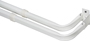 Kenney KN522 Curtain Rod; 2 in Dia; 48 to 86 in L; Steel; White