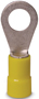 GB 20-107 Ring Terminal, 600 V, 12 to 10 AWG, Vinyl Insulation, Yellow