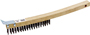 ProSource WB01319S Wire Brush with Scraper, Long Handle, Steel Bristle
