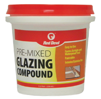 Red Devil 0662 Glazing Compound, Solid, Mild, Off-White, 0.5 pt Tub