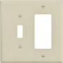 Eaton Wiring Devices PJ126V-SP-L Combination Wallplate, 4-7/8 in L, 4-15/16