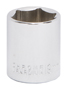 Vulcan MT6500268 Drive Socket, 19 mm Socket, 3/8 in Drive, 6-Point, Chrome