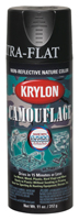 Krylon K04290777 Spray Paint, Flat, Camouflage Black, 12 oz