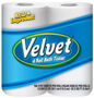 Velvet TC5792A1 Bathroom Tissue; 4.27 x 3.75 in Sheet; 2-Ply; Paper