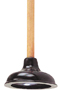 ProSource 8318-B Toilet Plunger Drain, 23-1/4 In OAL, 6 in Cup, Long Handle
