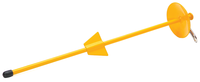 Boss Pet Dome 01310 Tie-Out Stake, 21 in L Belt/Cable, Steel, Bright Yellow