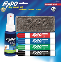 EXPO 80653 Dry Erase Marker Starter Set, Chisel Lead/Tip