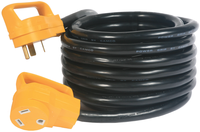 CAMCO 55191 Extension Cord; 10 ga Cable; 25 ft L; Male; Female; Black Jacket
