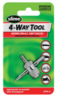 Slime 2044-A Tire Valve Tool, 4 -Port/Way, Steel