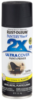 RUST-OLEUM PAINTER'S Touch 249844 Satin Spray Paint, Satin, Canyon Black, 12