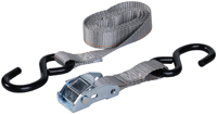 KEEPER 05716 Tie-Down, 1 in W, 8 ft L, Gray, 400 lb, S-Hook End Fitting,
