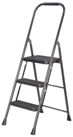 Simple Spaces HB3-2H Folding Step Stool, 50-3/4 in H, 3-Step, 225 lb, 5-1/8