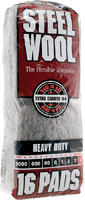 Homax 106607-06 Steel Wool, #4 Grit, Extra Coarse, Gray
