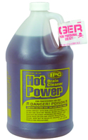 ComStar Hot Power 30-145 Drain Cleaner, Liquid, Amber, Sharp, 1 gal Bottle