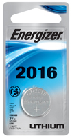 Energizer ECR2016BP Coin Cell Battery, CR2016 Battery, Lithium, Manganese