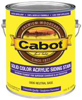 Cabot 800 Series 140.0000806.007 Solid Color Siding Stain, Natural Flat,