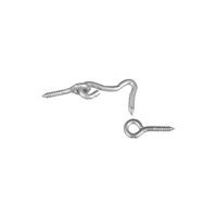 National Hardware V2000 Series N117-820 Hook and Eye, Steel, Zinc