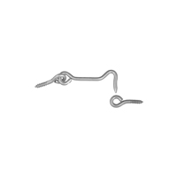 National Hardware V2000 Series N117-952 Hook and Eye, Steel, Zinc