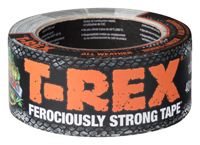 T-Rex 241309 Duct Tape, 12 yd L, 1.88 in W, Cloth Backing, Gunmetal Gray