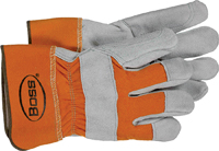 BOSS 2393 Driver Gloves, Men's, L, Wing Thumb, Rubberized Safety Cuff,