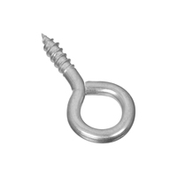 National Hardware N119-222 Screw Eye, #6, 3/4 in L Thread, 1.94 in OAL, 50