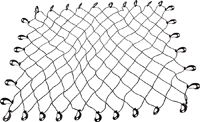 ProSource FH92102 Cargo Net, 96 in L, 72 in W, Rubber, Black