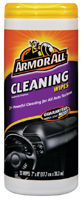 ARMOR ALL 17497C Cleaning Wipes, 7 in L, 8 in W, Characteristic, Effective