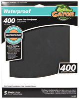 Gator 4472 Sanding Sheet, 9 in L, 11 in W, 400 Grit, Very Fine, Silicone