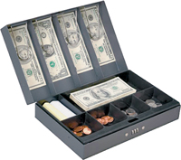 ProSource TS811 Cash Box, 11-3/8 L x 7-5/8 W x 3-1/4 H in Exterior, Steel,