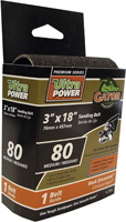 Gator 7771 Sanding Belt, 3 in W, 18 in L, 80 Grit, Medium, Zirconium Oxide