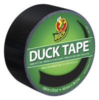 Duck 1265013 Duct Tape, 20 yd L, 1.88 in W, Vinyl Backing, Black