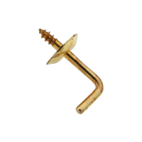 National Hardware N119-925 Shoulder Hook, 0.16 in L Thread, Brass