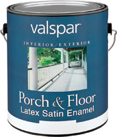Valspar 027.0001534.007 Latex Porch and Floor Paint, Satin, Dark Gray, 1 gal