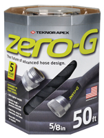 Zero-G 4001-50 Garden Hose, 50 ft L, Vinyl, Gray