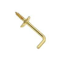 National Hardware N119-974 Shoulder Hook, 1.12 in L, Brass