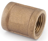 Anderson Metals 738103-06 Pipe Coupling, 3/8 in, FIPT, Brass