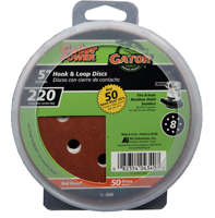 Gator 4340 Sanding Disc, 5 in Dia, 220 Grit, Extra Fine, Aluminum Oxide