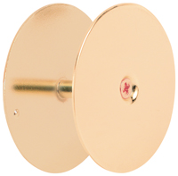 Defender Security U9516 Hole Cover Plate, Steel, Brass, For: 1-3/4 in Thick