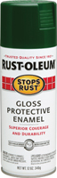 RUST-OLEUM STOPS RUST 7738830 Protective Enamel Spray Paint, Gloss, Hunter