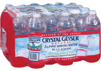 Crystal Geyser Alpine Spring 24514-7 Bottle Water, Liquid, Spring Flavor,