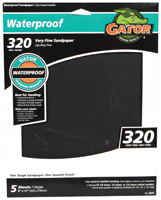 Gator 4473 Sanding Sheet, 9 in L, 11 in W, 320 Grit, Very Fine, Silicone