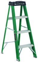 Louisville FS4004 Step Ladder, 102 in Max Reach H, 3-Step, 225 lb, Type II