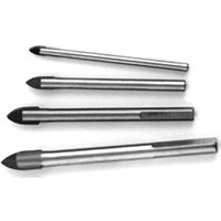 Vulcan 456831OR Glass and Tile Drill Bit Set, 4-Piece, Carbon Steel,
