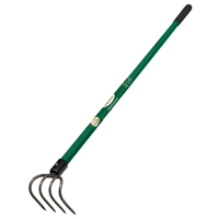 Landscapers Select 34576 Garden Cultivator, 5 in L Tine, 4-Tine, Ergonomic