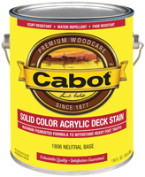 Cabot 1800 Series 140.0001806.007 Solid Color Decking Stain, Neutral,