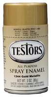 TESTORS 1244T Craft Paint, Metallic, Gold, 3 oz, Bottle