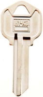 HY-KO 11010KW1 Key Blank, Brass, Nickel, For: Kwikset Cabinet, House Locks
