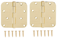 ProSource BH-402PB-PS Door Hinge, Steel, Bright Brass, Loose Pin, 180 deg