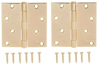 ProSource BH-502PB-PS Square Corner Door Hinge, Steel, Brass, Loose Pin, 180